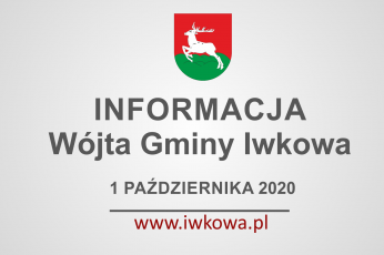 Tygodniowa informacja Wójta Gminy Iwkowa 1 października 2020