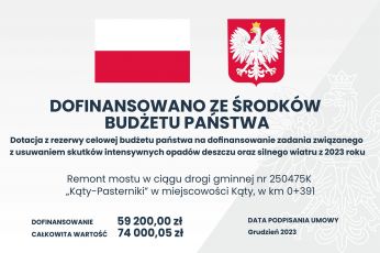 Remont mostu w ciągu drogi gminnej nr 250475 K ”Kąty - Pasterniki