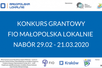 29 lutego rusza konkurs grantowy FIO Małopolska Lokalnie dla małopolskich społeczników