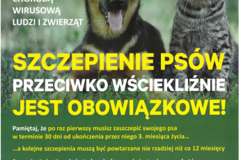 Obowiązkowe szczepienie psów przeciwko wściekliźnie