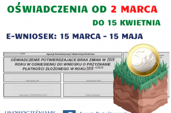 Po dopłaty z oświadczeniem zamiast eWniosku od 2 marca
