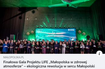 GALA FINAŁOWA PROJEKTU LIFE „MAŁOPOLSKA W ZDROWEJ ATMOSFERZE” W MUZEUM LOTNICTWA