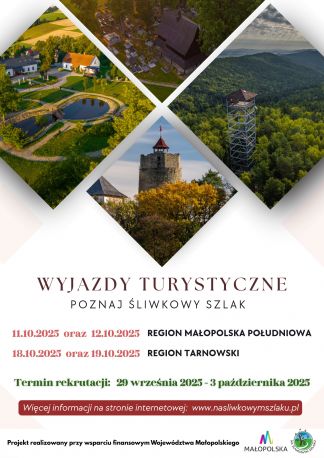 Rekrutacja uczestników wyjazdu turystycznego „Poznaj Śliwkowy Szlak” realizowanego w ramach projektu  pn. „Ciekawie na Śliwkowym Szlaku”