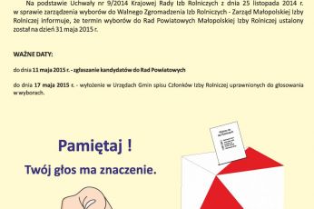 Wybory do Izb Rolniczych 31 maja 2015r.