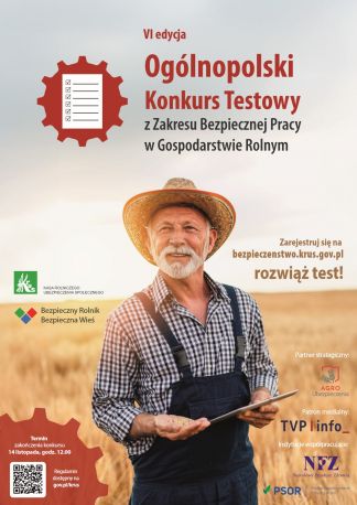 Konkurs dla rolników z zakresu bezpiecznej pracy w gospodarstwie rolnym