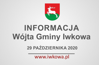 Tygodniowa informacja Wójta Gminy Iwkowa 29 października 2020