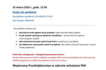 „Dyrektywa EAA – szkolenia i doradztwo dla przedsiębiorstw”. Dostępność dla Twojej Firmy