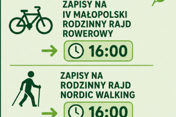 Zmiana godzin rozpoczęcia Rajdu Rowerowego oraz Rajdu Nordic Walking