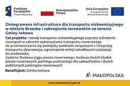 Zintegrowana infrastruktura dla transportu niskoemisyjnego w mieście Brzesko i subregionie tarnowskim na terenie Gminy Iwkowa